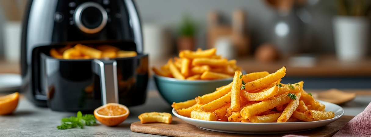 Knusprige Pommes frites aus der Heißluftfritteuse